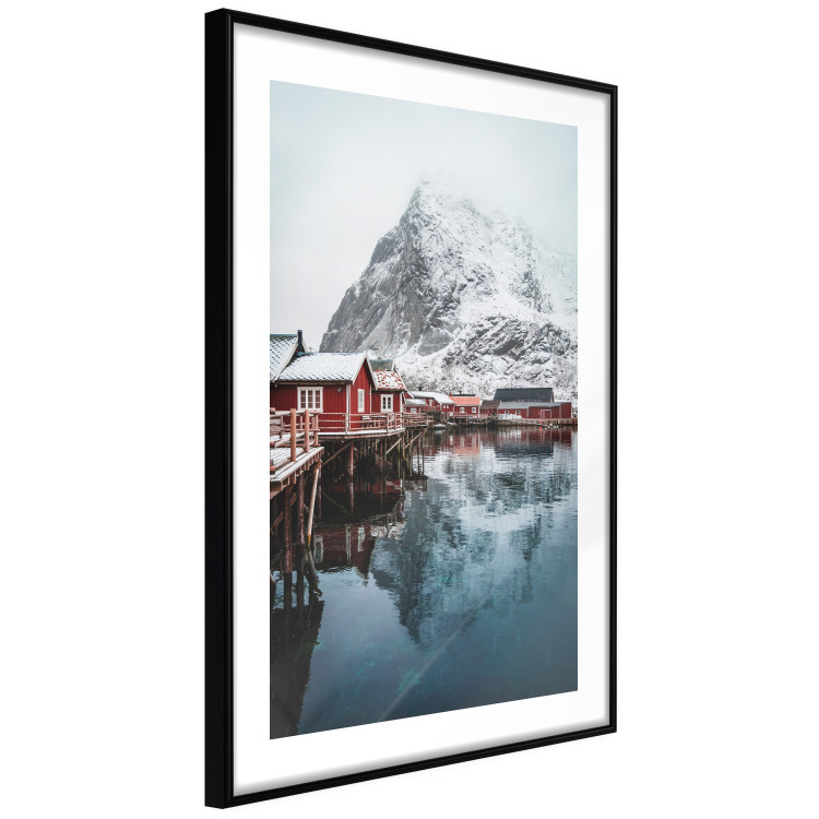 Wall Poster Full Strength - landscape of red cottages against a snow-covered mountain 138733 additionalImage 5