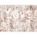 Wall Mural The word love - English writing on a floral background with a board texture 143733 additionalThumb 1