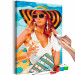 Paint by number Martini on the Beach - Woman in a Hat and Sunglasses 144133 additionalThumb 3