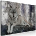 Canvas Art Print Resting Wolf (1-piece) - wild animal lying on a rock 145333 additionalThumb 2