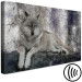 Canvas Art Print Resting Wolf (1-piece) - wild animal lying on a rock 145333 additionalThumb 6