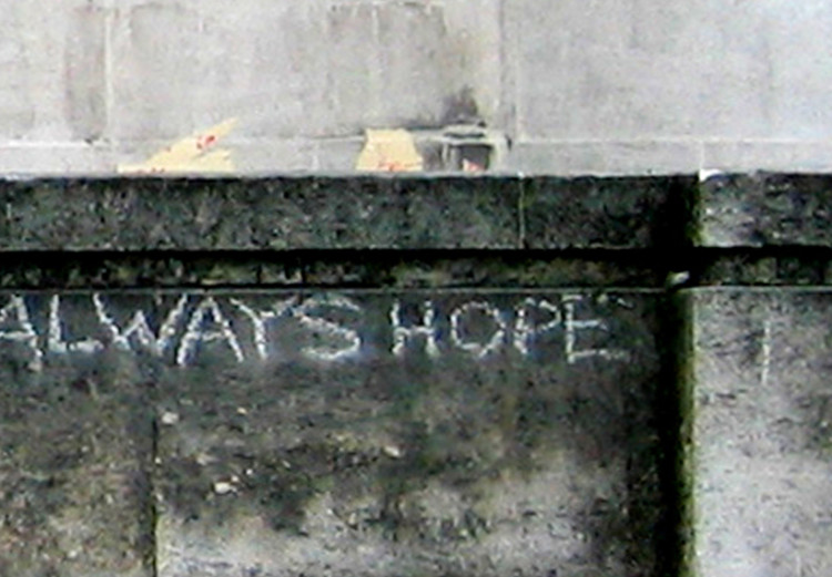 Canvas There is Always Hope (1-piece) - Banksy-inspired graffiti 149633 additionalImage 4