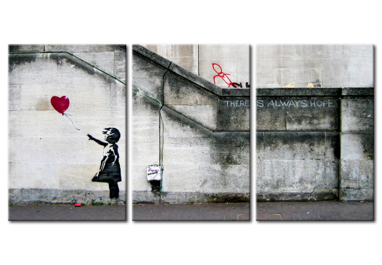 Canvas There is Always Hope (1-piece) - Banksy-inspired graffiti 149633