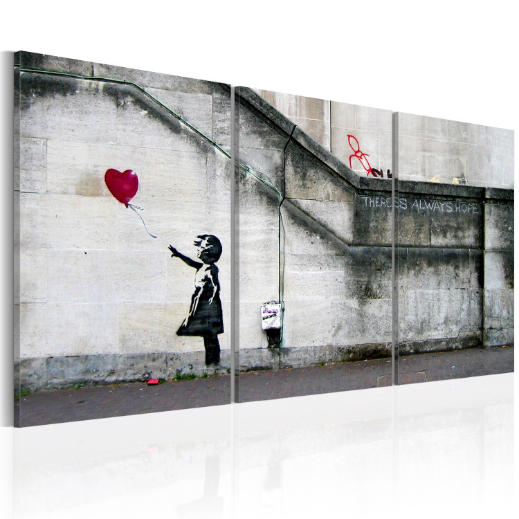 Canvas There is Always Hope (1-piece) - Banksy-inspired graffiti 149633 additionalImage 2