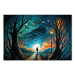 Canvas Print A Walk Among the Stars - A Figure Walking Towards the Horizon in the Middle of the Night 151033