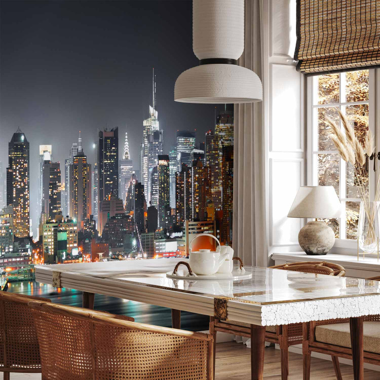 Wall Mural Panorama of New York - architecture of the city at night with skyscrapers and the bay 64433 additionalImage 7