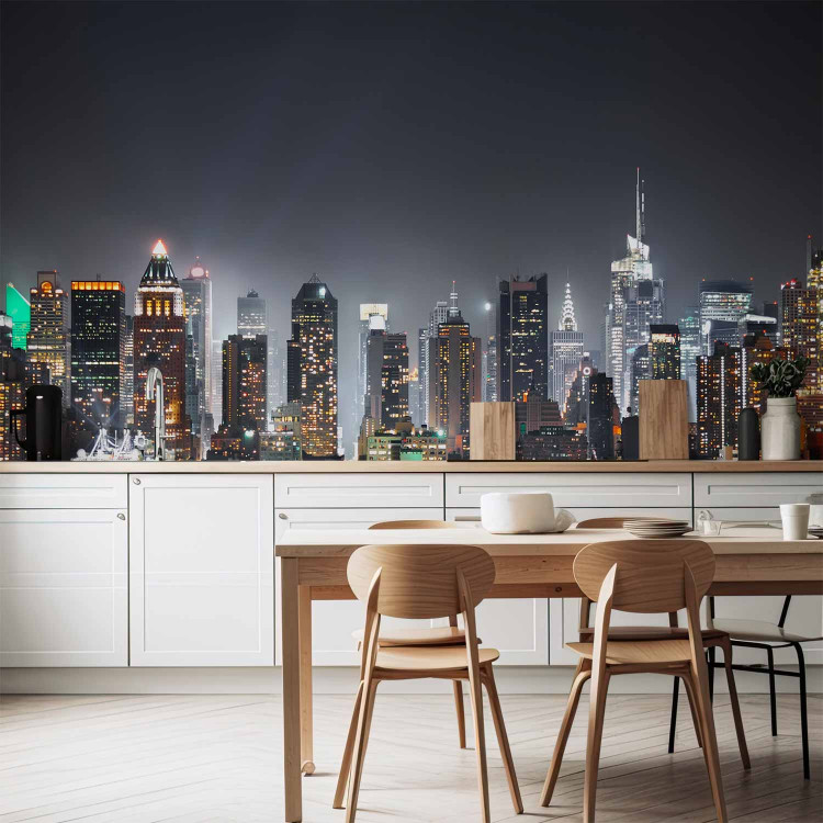 Wall Mural Panorama of New York - architecture of the city at night with skyscrapers and the bay 64433 additionalImage 6