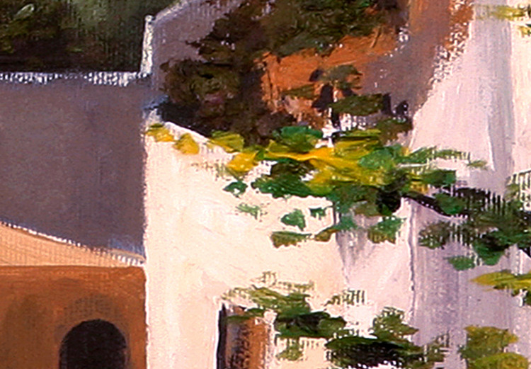 Canvas Print Beautiful Santorini - Hand-Painted Summer Mediterranean Landscape 98133 additionalImage 4