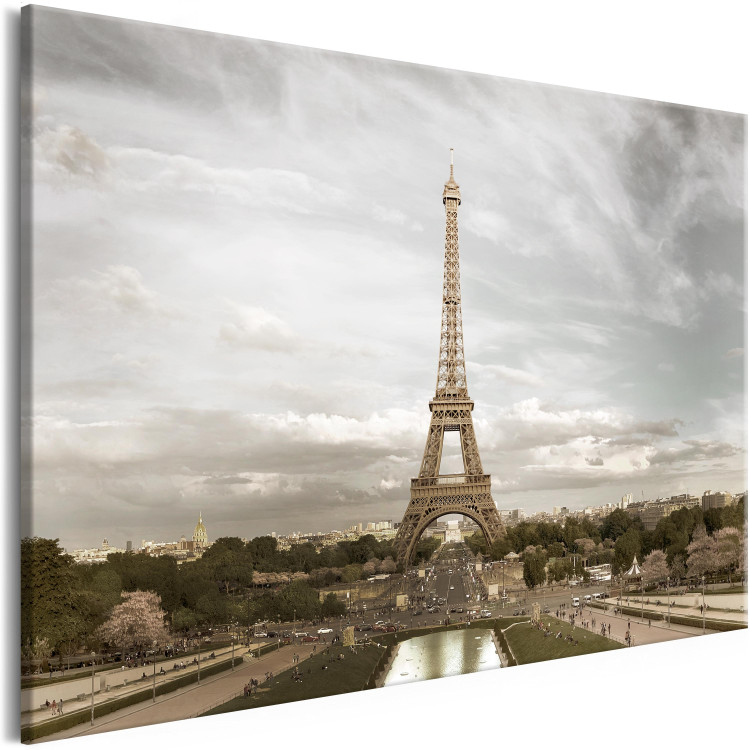 Canvas Pride of Paris - Eiffel Tower against the Sky and City Architecture of France 107243 additionalImage 2