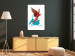 Poster Parrot in Flight - colorful tropical bird and blue paint splatter 114443 additionalThumb 3
