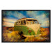 Poster Retro Bus - composition among field grass with a automotive motif 116443 additionalThumb 18