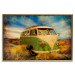 Poster Retro Bus - composition among field grass with a automotive motif 116443 additionalThumb 16