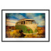 Poster Retro Bus - composition among field grass with a automotive motif 116443 additionalThumb 15