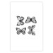 Poster Four Butterflies - simple black and white composition with scaled-winged insects 116943 additionalThumb 19