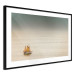 Poster Sailboat - brown sails against a beige-green seascape 117343 additionalThumb 11