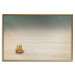 Poster Sailboat - brown sails against a beige-green seascape 117343 additionalThumb 14