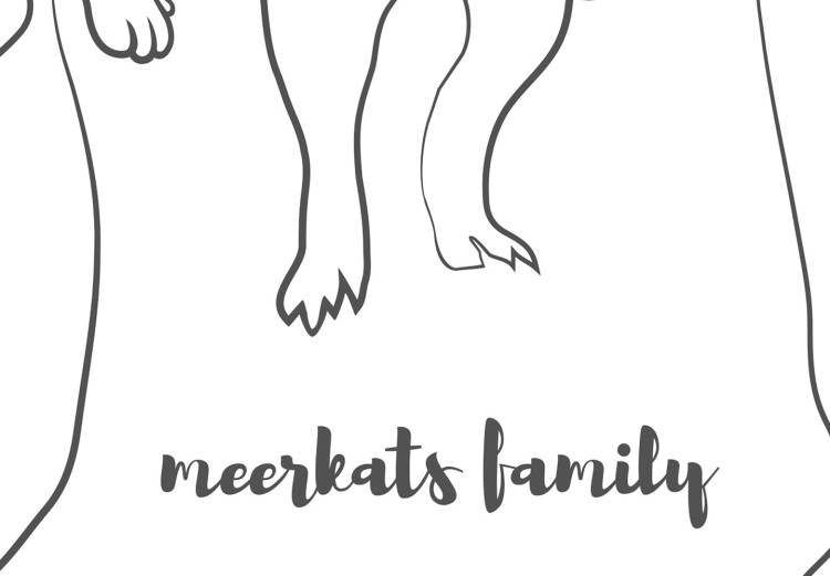 Wall Poster Meerkat Family - black and white composition with English text 117543 additionalImage 10