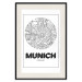 Wall Poster Retro Munich - black and white map of the city with English texts 118443 additionalThumb 17