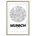 Wall Poster Retro Munich - black and white map of the city with English texts 118443 additionalThumb 19