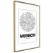 Wall Poster Retro Munich - black and white map of the city with English texts 118443 additionalThumb 8
