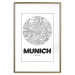 Wall Poster Retro Munich - black and white map of the city with English texts 118443 additionalThumb 18