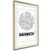 Wall Poster Retro Munich - black and white map of the city with English texts 118443 additionalThumb 2