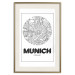 Wall Poster Retro Munich - black and white map of the city with English texts 118443 additionalThumb 20