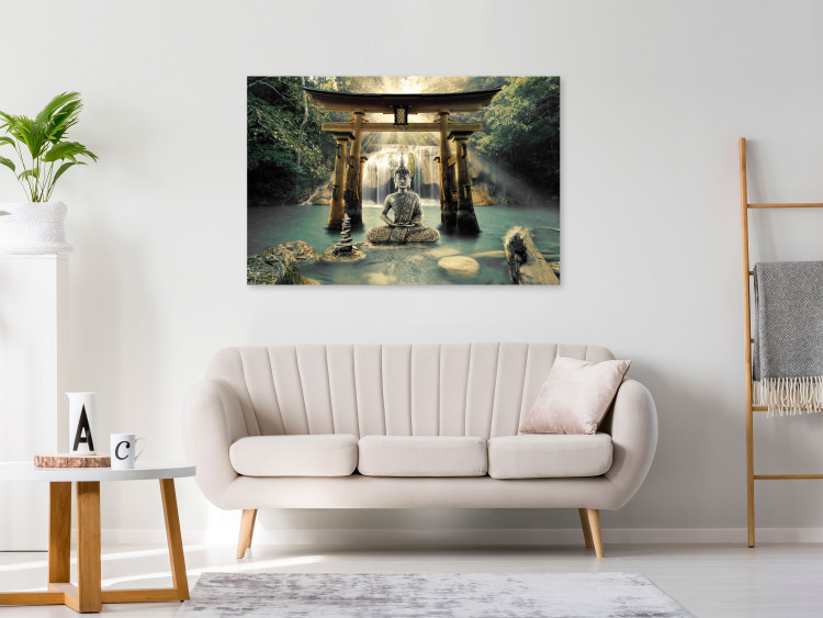 Canvas Print Buddha Smile (1 Part) Wide 121943 additionalImage 3