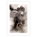 Poster Seahorse - abstract metal elements against a backdrop of light clouds 122743 additionalThumb 25
