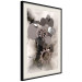 Poster Seahorse - abstract metal elements against a backdrop of light clouds 122743 additionalThumb 3