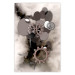 Poster Seahorse - abstract metal elements against a backdrop of light clouds 122743