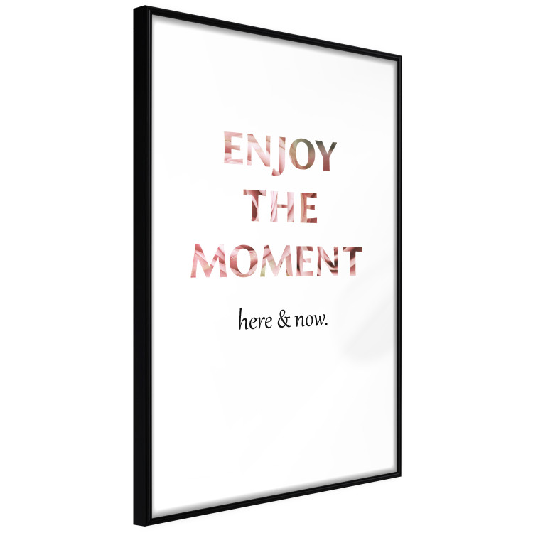 Wall Poster Enjoy the Moment - English text with a pink motif on a white background 122943 additionalImage 11