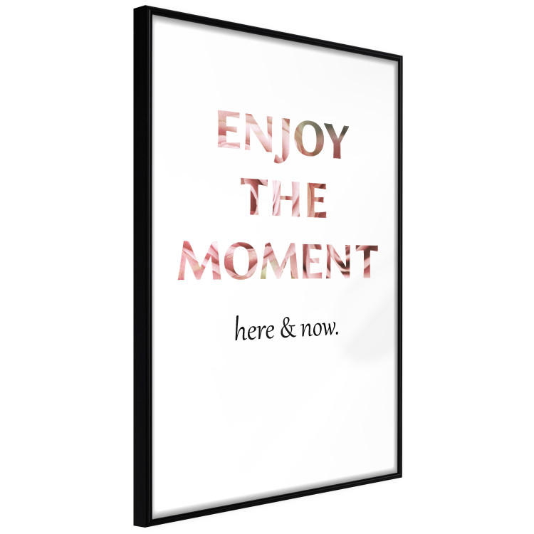Wall Poster Enjoy the Moment - English text with a pink motif on a white background 122943 additionalImage 10