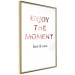 Wall Poster Enjoy the Moment - English text with a pink motif on a white background 122943 additionalThumb 12