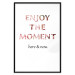 Wall Poster Enjoy the Moment - English text with a pink motif on a white background 122943 additionalThumb 18
