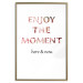 Wall Poster Enjoy the Moment - English text with a pink motif on a white background 122943 additionalThumb 16