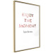 Wall Poster Enjoy the Moment - English text with a pink motif on a white background 122943 additionalThumb 6