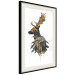 Poster Forest Deer - abstract animal portrait in a leaf and forest motif 123043 additionalThumb 14