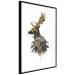 Poster Forest Deer - abstract animal portrait in a leaf and forest motif 123043 additionalThumb 13