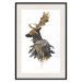 Poster Forest Deer - abstract animal portrait in a leaf and forest motif 123043 additionalThumb 18