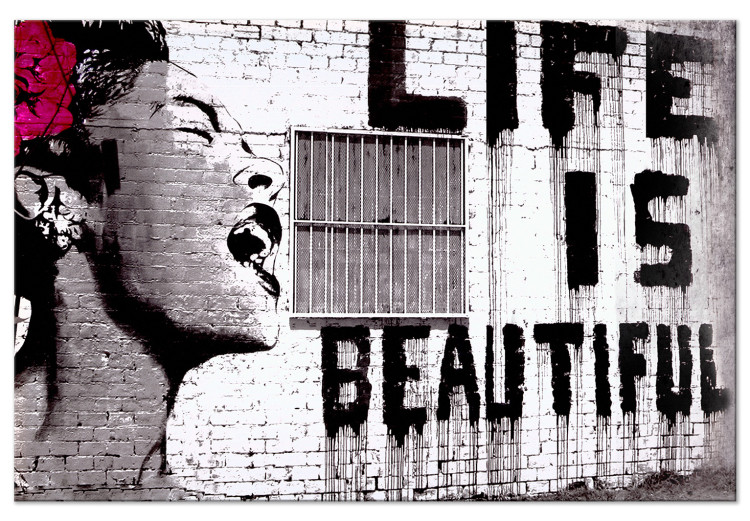Large canvas print Banksy: Life is Beautiful [Large Format] 125543