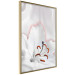 Wall Poster I Am Woman - white lily flower with delicate red contrast 127243 additionalThumb 12