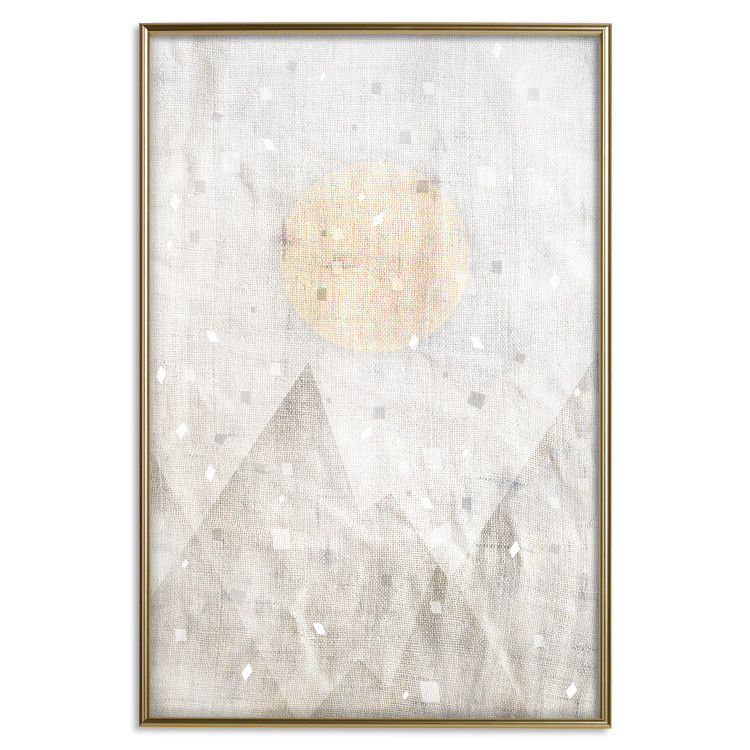 Wall Poster May Snow - abstract beige texture with geometric figures 127343 additionalImage 21