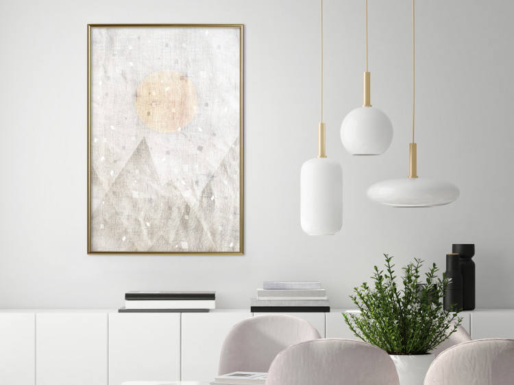 Wall Poster May Snow - abstract beige texture with geometric figures 127343 additionalImage 14