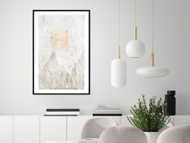 Wall Poster May Snow - abstract beige texture with geometric figures 127343 additionalImage 23