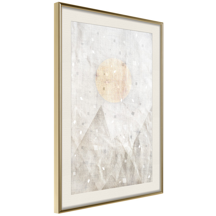 Wall Poster May Snow - abstract beige texture with geometric figures 127343 additionalImage 3