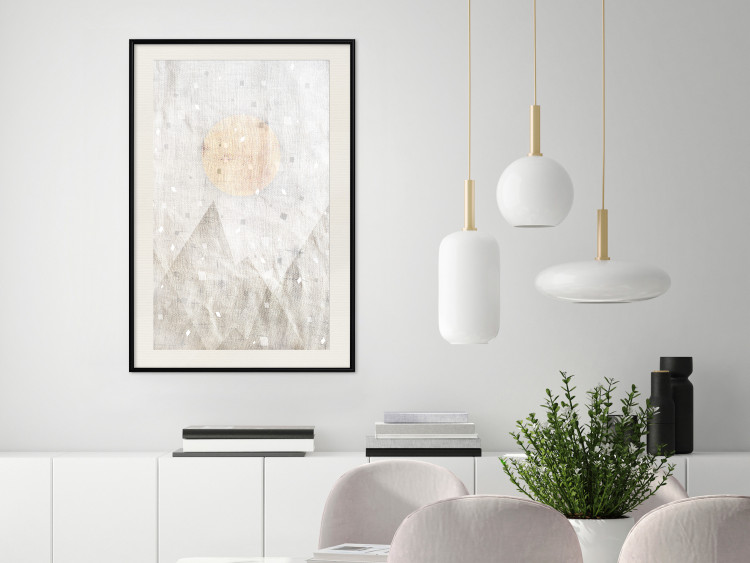 Wall Poster May Snow - abstract beige texture with geometric figures 127343 additionalImage 24
