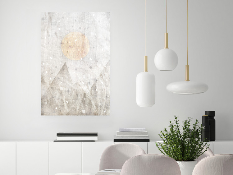 Wall Poster May Snow - abstract beige texture with geometric figures 127343 additionalImage 6