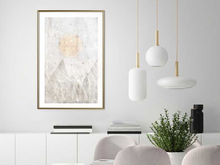 Wall Poster May Snow - abstract beige texture with geometric figures 127343 additionalImage 13