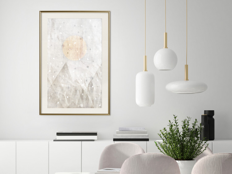 Wall Poster May Snow - abstract beige texture with geometric figures 127343 additionalImage 22